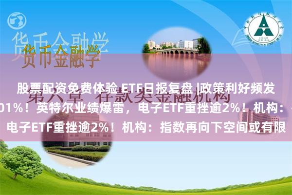 股票配资免费体验 ETF日报复盘 |政策利好频发，医疗ETF逆市收涨1.01%！英特尔业绩爆雷，电子ETF重挫逾2%！机构：指数再向下空间或有限