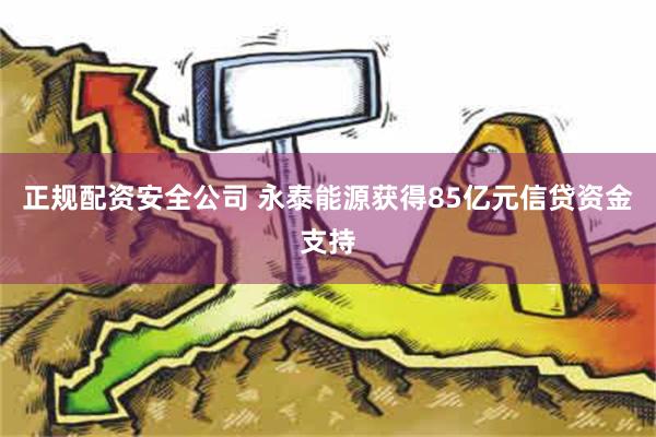 正规配资安全公司 永泰能源获得85亿元信贷资金支持