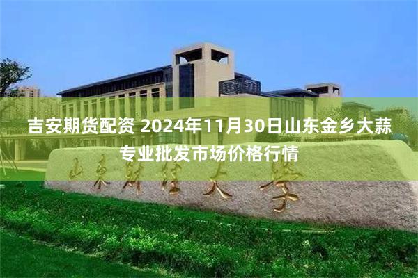 吉安期货配资 2024年11月30日山东金乡大蒜专业批发市场价格行情